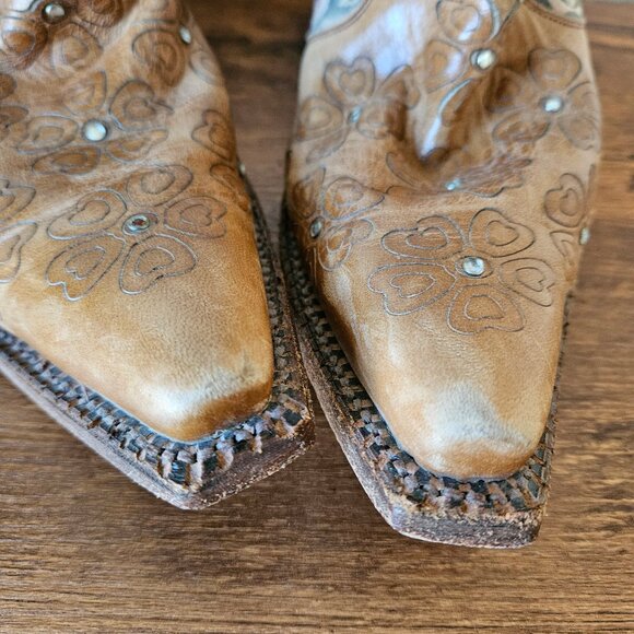 Vintage Pecos Bill Y2K Floral Tapestry Western Boots 6.5 - Picture 8 of 11